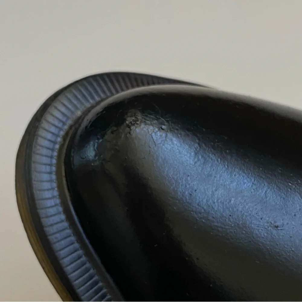 DR. MARTENS BLACK LEATHER MILLER SILVER BUCKLE DETAIL LOAFER DRESS SHOES - Picture 8 of 10